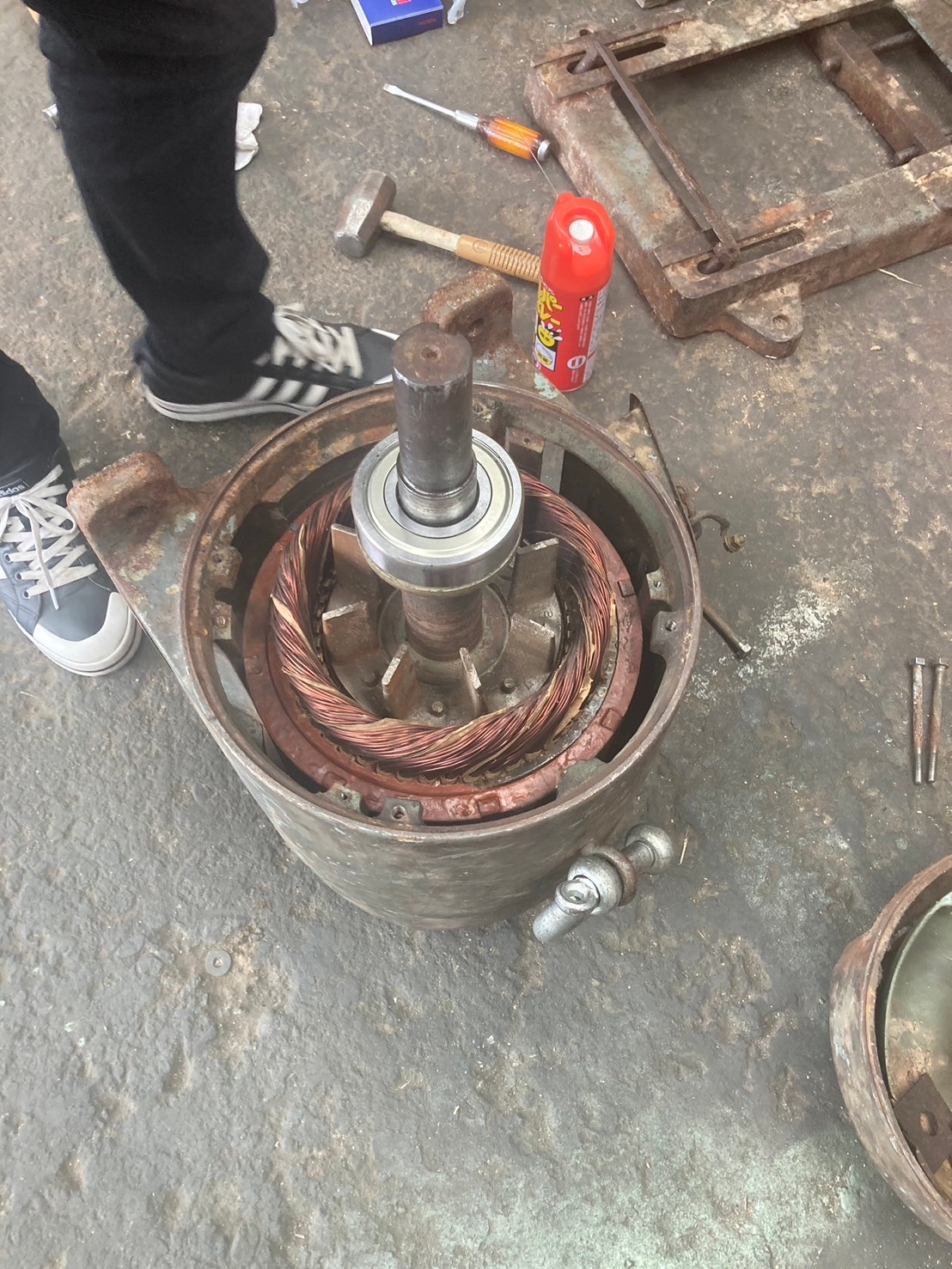 🔧製材機の本機モーター修理をしました🔨
